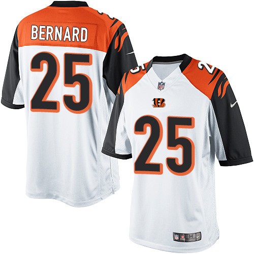 Men's Limited Giovani Bernard Nike Jersey White Road - #25 NFL Cincinnati Bengals